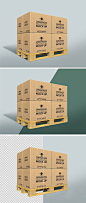 纸箱包装设计样机 Cardboard Box Packaging Mockup-图趣|PicQu