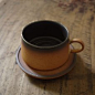 饰物志|台湾陶艺 水墨咖啡豆 咖啡杯套杯 日用陶瓷茶具套杯