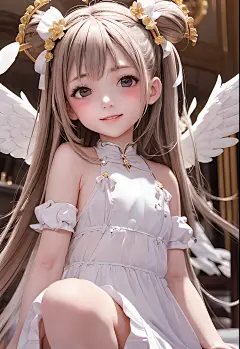 AI-可爱天使高清壁纸