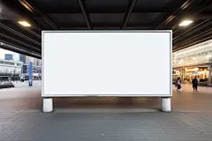 广告门头地铁公交站广告牌样机模型