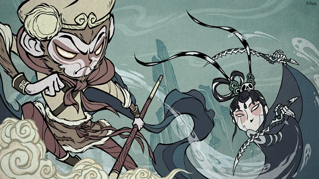 神话书说系列插图Myth Words Illustration-花瓣网