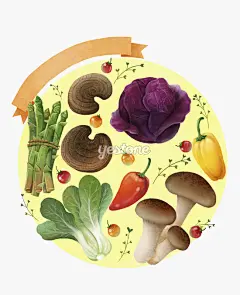 韩国插画_插画_美食_食品_水果_蔬菜_Yestone邑石网_高品质的版权图片及商业正版图片素材提供商