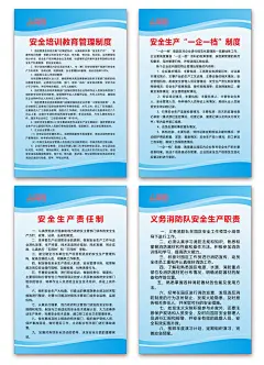 蓝色工业园安全生产管理制度牌