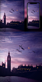天空童话孩子们在飞翔 英国大本钟合成海报_平面素材_海报_模库(51Mockup)