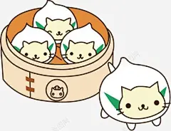 包子矢量图高清素材 包子 卡通形象 小猫 矢量图 色彩 元素 免抠png 设计图片 免费下载 页面网页 平面电商 创意素材