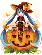 miku~  Happy  Halloween  不给糖就捣蛋！（可放大）  #初音# #二次元# #万圣节#