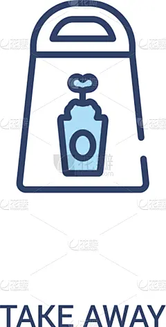 极简构图,计算机图标,两个物体,概念,线条,快餐店,比萨饼,咖啡,塑胶,直的