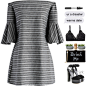 #black #grey #stripe #casual #luxury #fashion #beauty #cute #style