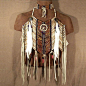 Native American Medicine Wheel Short Breastplate & Matching Choker: 