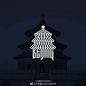 世界各地著名建筑字母结合图形创意设计