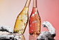 bottle Label drink design Packaging wine sparkling leaves label design