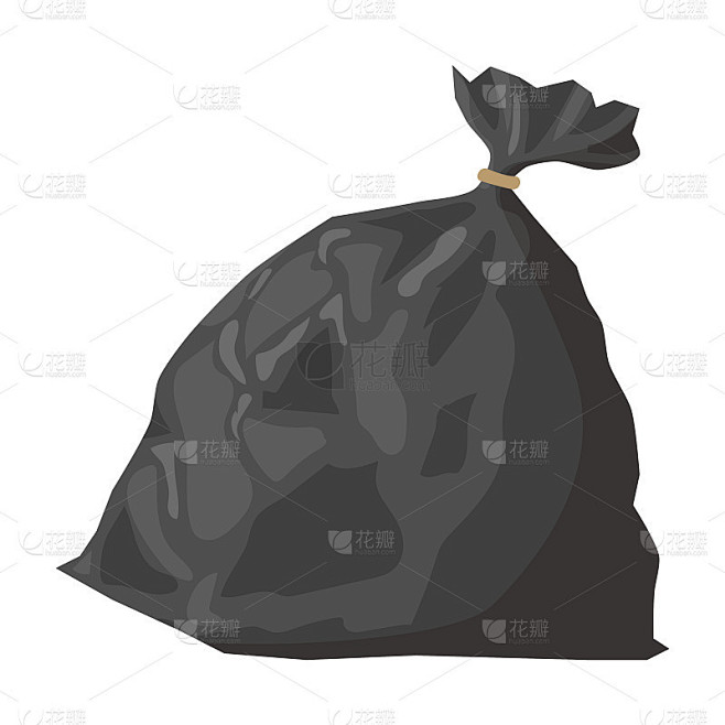 满垃圾塑料卡通袋素材-花瓣网