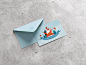 A6明信片和信封邀请传单设计样机 A6 Postcard & Envelope Invitation Flyer MockUp – 设计小咖