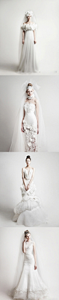 四款立体花造型婚纱~~~你喜欢哪一款呢？
