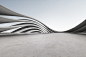 3d-render-futuristic-concrete-architecture-with-car-park-empty-cement-floor
