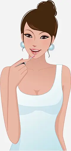 卡通美女矢量图png免抠素材_新图网 https://ixintu.com 化妆 唇彩 时尚 韩国美女 卡通美女 卡通人物 动漫 彩色 性感
