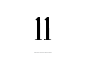 This may contain: the number 11 is shown in black and white