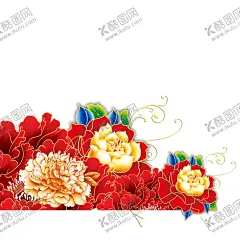 彩色牡丹素材 【酷图网】彩色牡丹,牡丹素材,牡丹插画,牡丹手绘,牡丹元素,国画牡丹,牡丹花