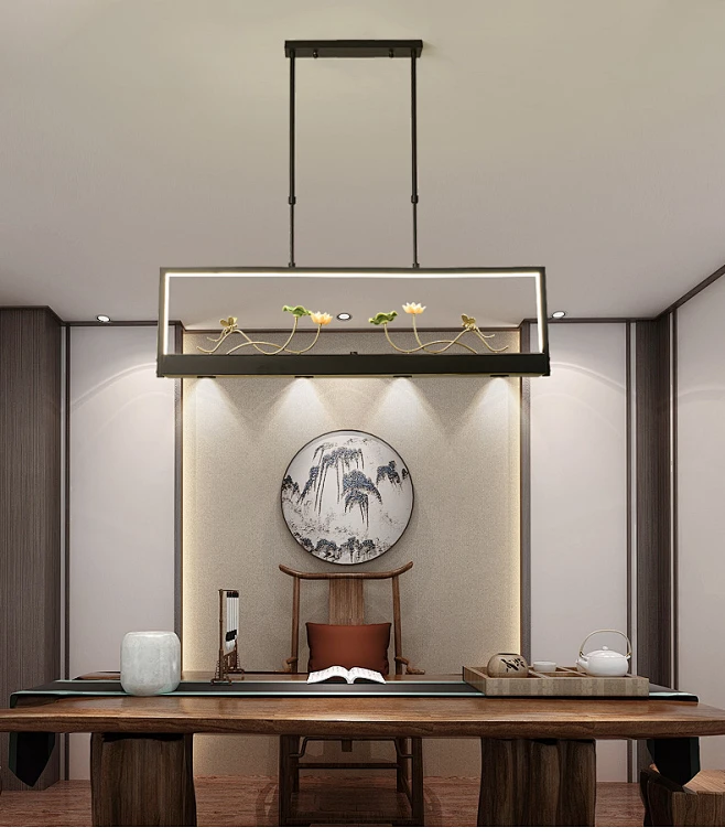 新中式餐厅吊灯仿古单头餐吊灯具中国风玄关走廊吧台床头禅意吊灯-tmall.com天猫-花瓣网