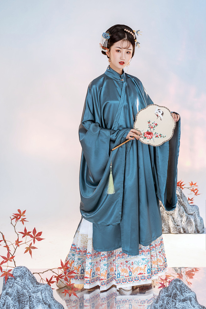 春词立领现货明制纯色立领斜襟对襟长衫多色淘宝网