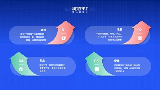 并列关系4项PPT图文页