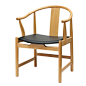 星威（starway）餐椅 实木椅子WD-973 原木+PU皮