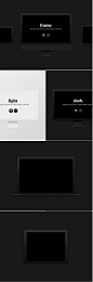 优雅的黑色和白色mac设备的Photoshop和sketch样机 Dark & Light Device Mockups_样机素材_Mac模型_模库(51Mockup)