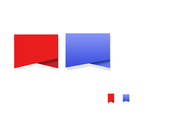 天猫 红蓝色旗标