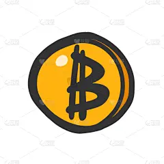 传媒,绘画插图,标签,矢量,手,式样,比特币,满足,绘制