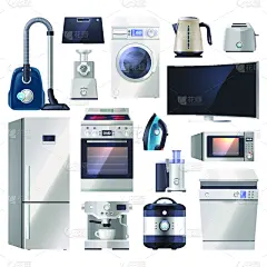 电子行业,用具,住宅内部,背景分离,冰箱,绞肉机,食品,技术,清洁工,洗碗机