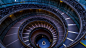 spiral, Rome, Italy, ladder, The Vatican, The Vatican Museums
