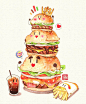 韩国插画师：talbi
水彩食物插画