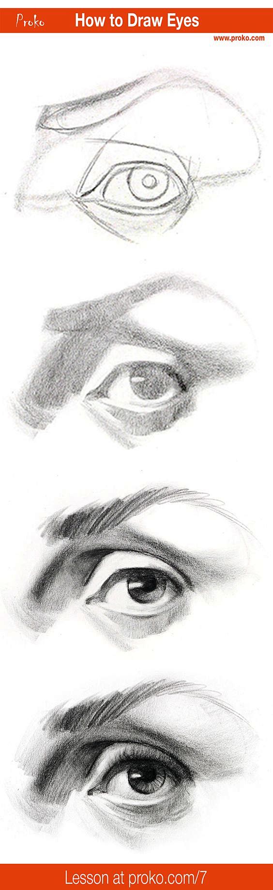 Draw realistic eyes ...