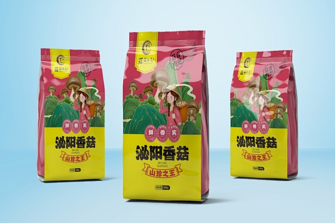 香菇酥肉粉包装设计