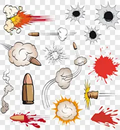 矢量子弹爆炸效果元素PNG图片 来自PNG搜索网 pngss.com 免费免扣png素材下载！