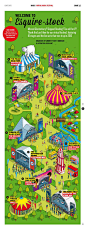 Esquire-stock Music Festival Map by Rod Hunt, via Behance