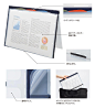 2020最挑剔的日本文具大赏来袭！你更中意哪个产品? | 设计癖
文件夹奖



 

这款文件夹上方有3个不同颜色的口袋，里面可以收纳A4透明支架。带有一个防滑卡座，可以将文件夹立起来阅读。