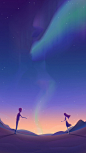 情人节浪漫星空紫色H5背景素材- HTML素材网