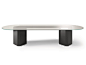 Oval crystal table AKIM | Oval table by Gallotti&Radice