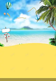 小小海军励志营海报背景高清素材 亲子游 励志营 小小海军励志营图片下载 暑假 椰树 气球 沙滩 蓝天 背景 设计图片 免费下载 页面网页 平面电商 创意素材