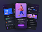 Estaro – Dark-mode – Task Management App app calendar ui kit clean minimal card onboarding 3d character 3d illustration 3d task manager app task app task management dark app dark theme dark mode ux design ui design ux ui