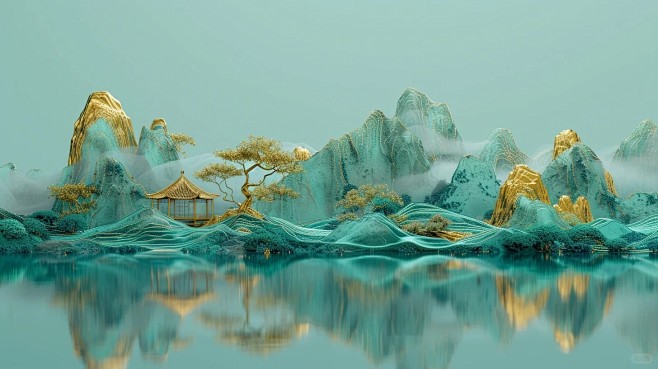 只此青绿 立体山水 - (2)