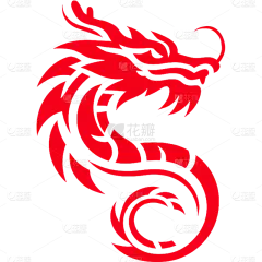 春节龙年新年过年新春除夕中国风中式剪纸风龙头元素素材