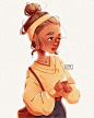 柏林插画师插画师Sara Faber手绘卡通萌妹子作品欣赏
