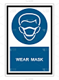 PPE Icon.Wear Mask Symbol Sign Isolate On White Ba