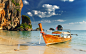 water landscapes beach boats  / 2560x1600 Wallpaper