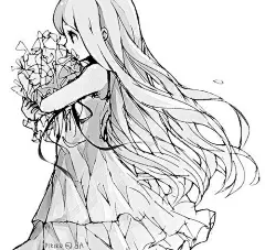  插画壁纸 那些女子 插画手绘 动漫壁纸 动漫 那朵花——天空放晴的时候，心里的阴暗会…