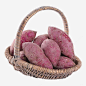 食材紫色红薯png免抠素材_新图网 https://ixintu.com 餐饮食物 餐饮文化 箩筐 紫薯