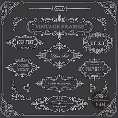 矢量手绘黑板粉笔风格海报设计元素 EPS设计素材 穷设计 G214-淘宝网