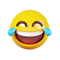 Laughing Emoji 3D Illustration